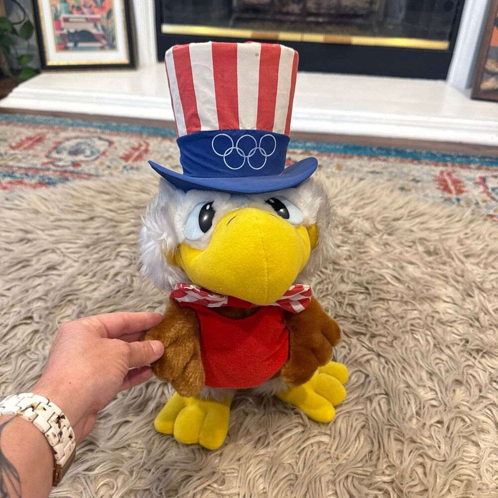 VINTAGE 1980 OLYMPICS U.S. TEAM MASCOT "SAM THE EAGLE" Gymnastics Plush 15”